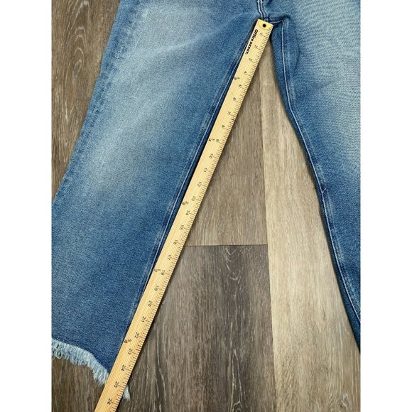 McGuire Gainsbourg High Rise Boot-Cut Crop Jeans Fray Hem Size 31 - Picture 9 of 12